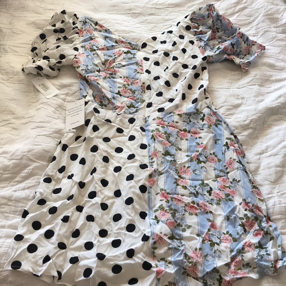 NWT For love & lemons Savannah Wrap Mini Dress - Picture 11 of 13